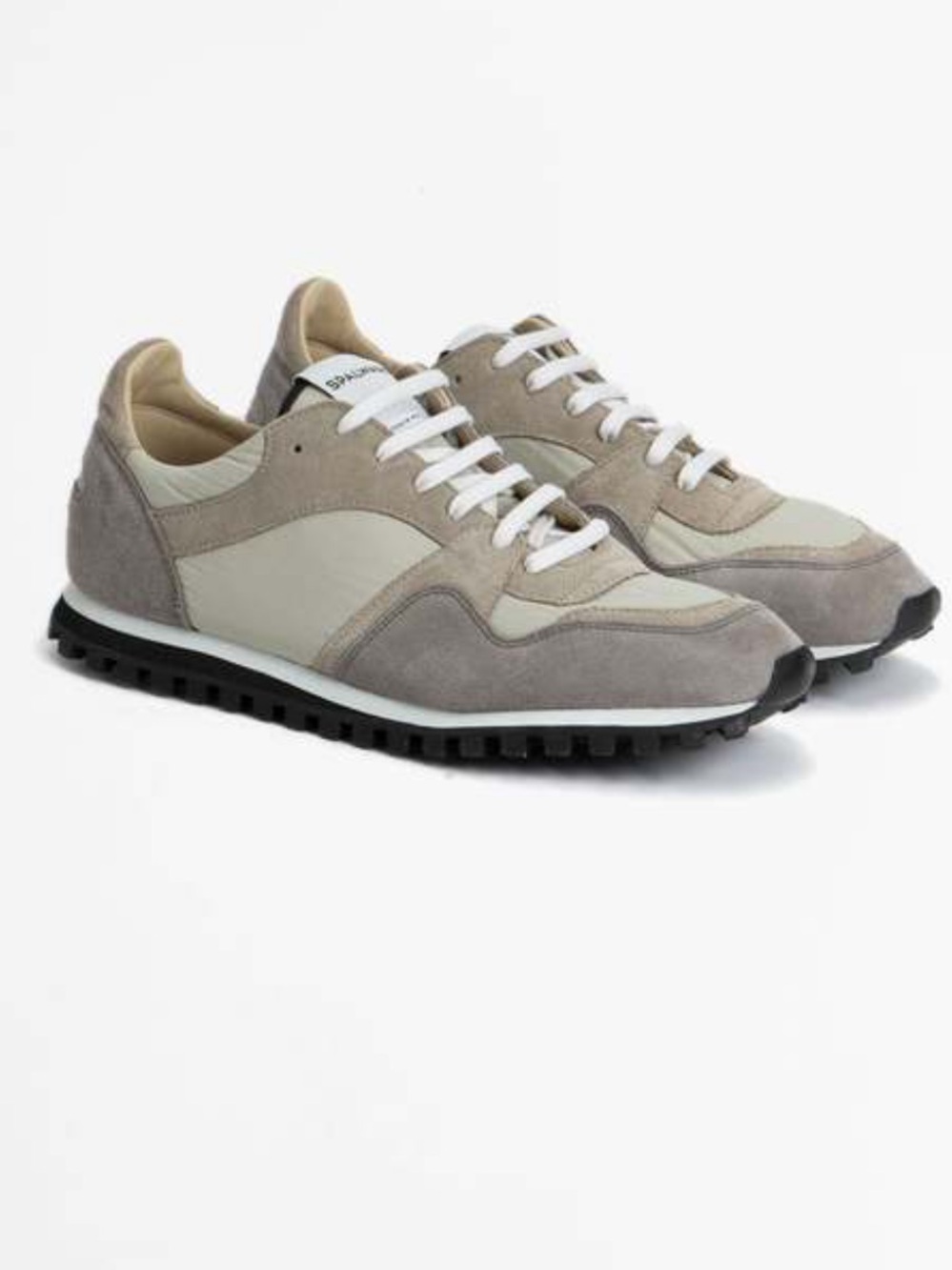 Spalwart Beige and Taupe Suede Textile Marathon Sneakers